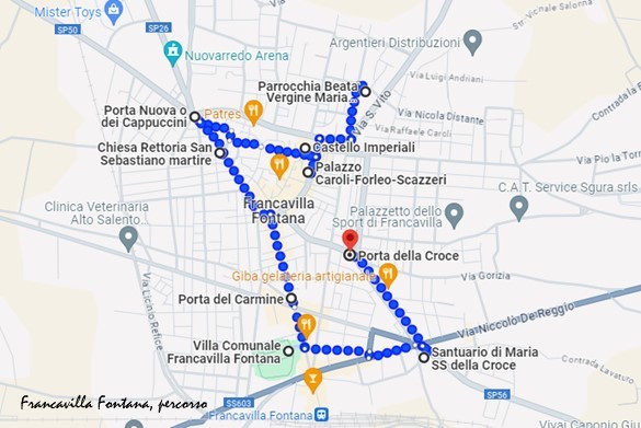 FrancavillaFontana map.percorso